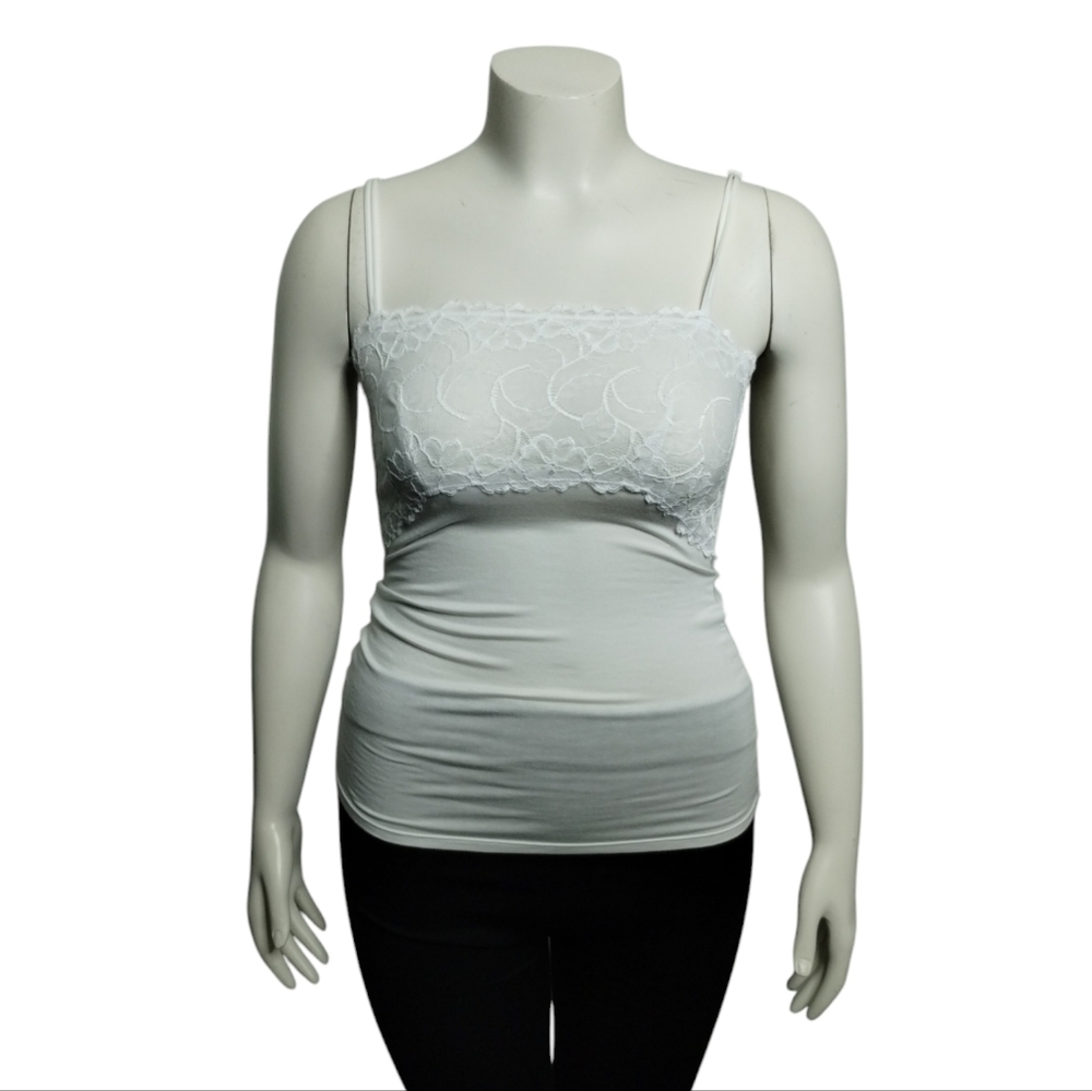 Y2K Felina Women's Small‎ Lace Babydoll Empire Waist Stretch Cami Top  Romantic